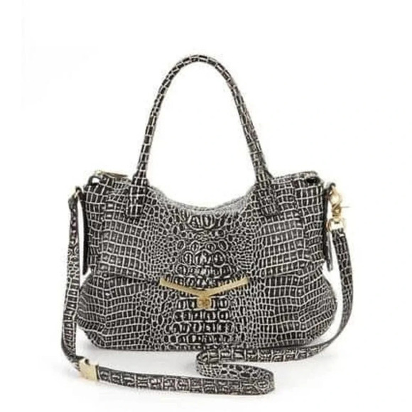 Botkier Valentina Satchel Black &‎ White Croc - Picture 1 of 12